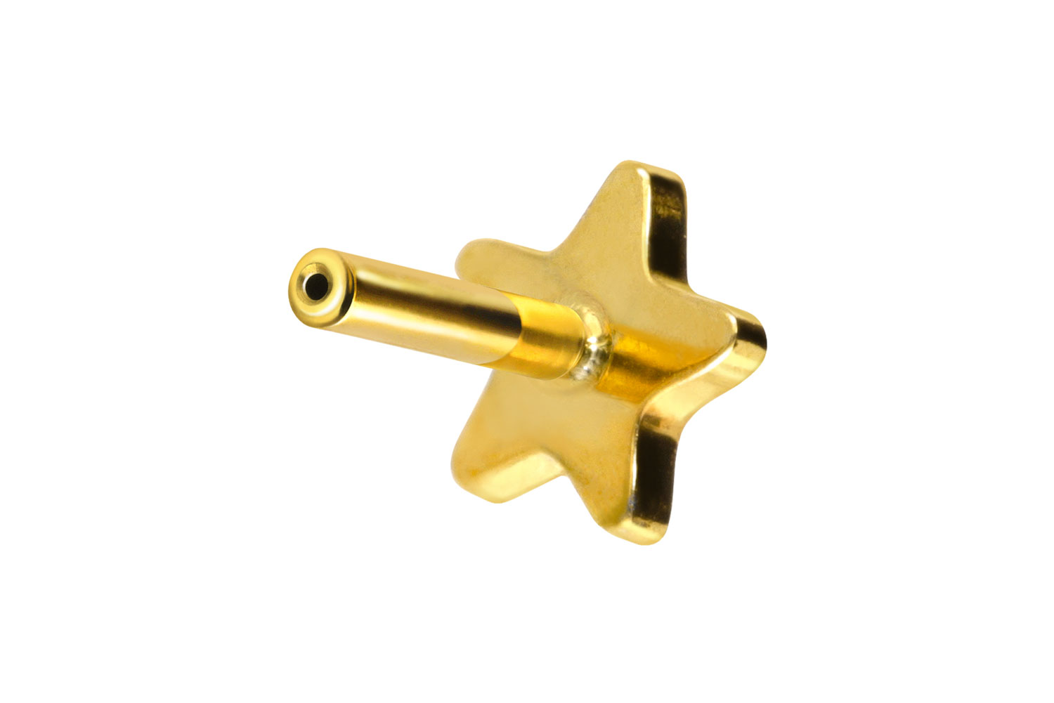 Titan Labret Piercing mit Push Fit ohne Kugel STERN